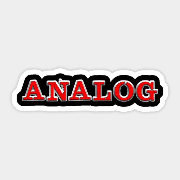 Analog Chiseled Sticker by Analog Designs